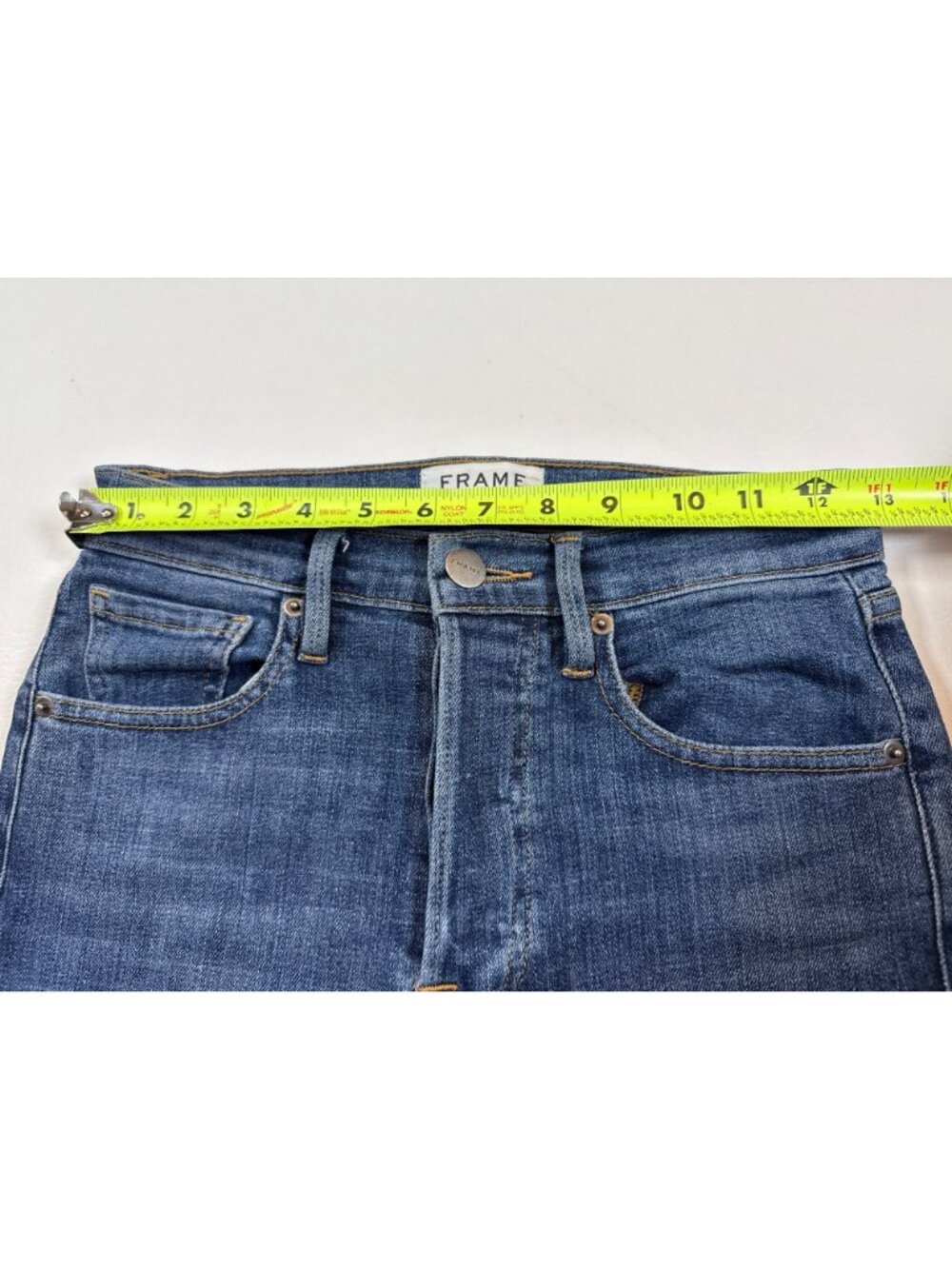 Frame Denim Womens Le Crop Flare Jeans Size 24 Blue Wash Stretch (NN524) - Picture 9 of 9